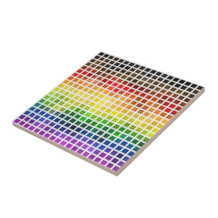 Quirky Boho Plaid Colourful Gay Rainbow Pride Flag Tile