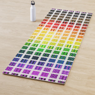 Quirky Boho Plaid Colourful Gay Rainbow Pride Flag Yoga Mat