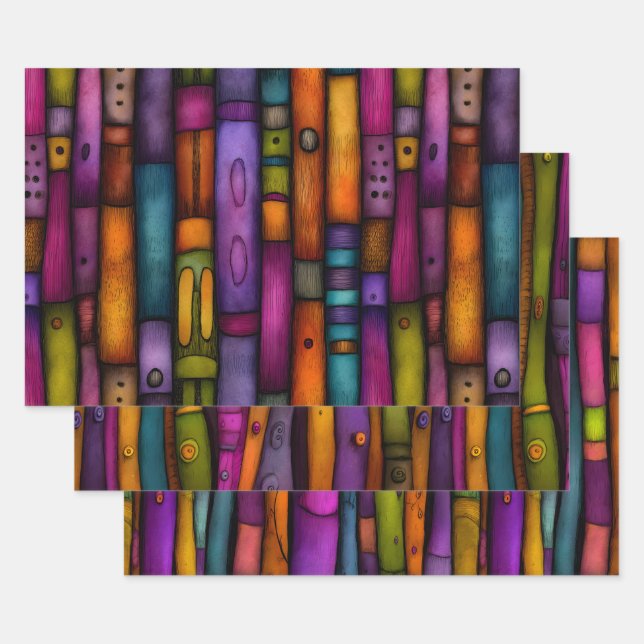 QUIRKY BOOK SPINES DECORATIVE PAPER SET (Set)