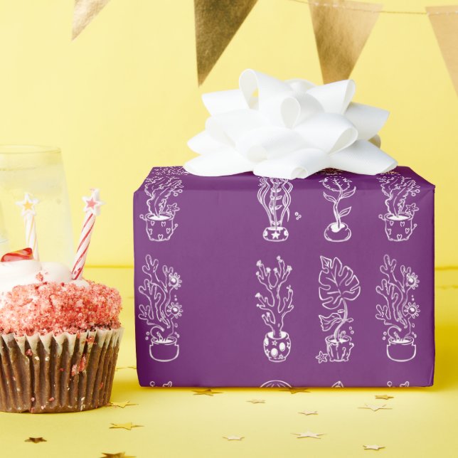 Quirky botanical wrapping paper (Birthday Party)