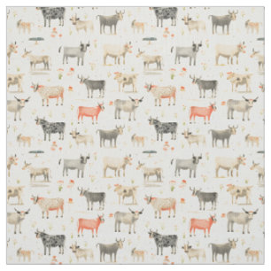 Quirky Bovine: Whimsy Cow Fabric