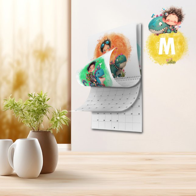 Quirky Boy & Dinosaur Cartoon Calendar (Quirky Boy & Dinosaur Cartoon Calendar)