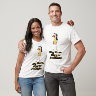 Quirky Cartoon Woman With Big Nose T-Shirt