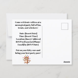 Quirky Cat Whimsical Feline Art for Cat Lovers Postcard