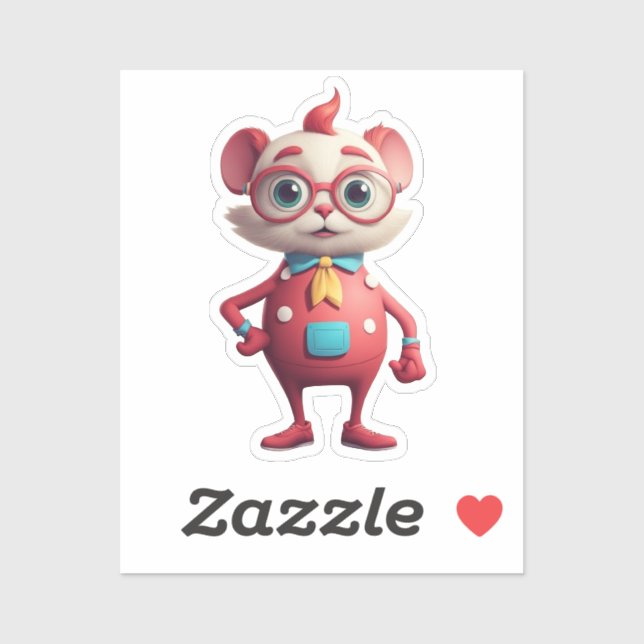  Quirky Character Custom Cut Sticker (Sheet)