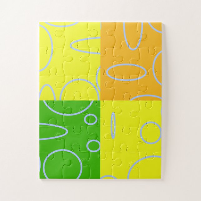 Quirky Chic Modern Abstract Popcorn Anime Puzzle (Vertical)