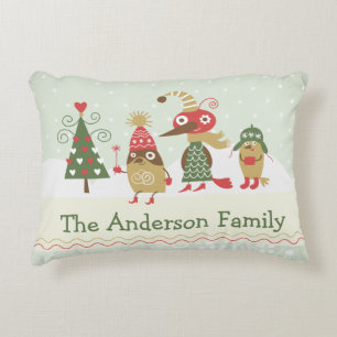 Quirky Christmas Crew Cotton Accent Pillow 16" x 1