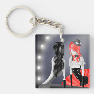 Quirky Clown & Actress Keychain