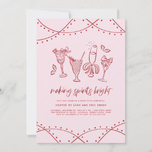 Quirky Cocktail Christmas Party Invitation