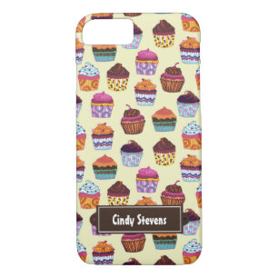 Quirky Colourful Cupcakes Illustration Pattern Case-Mate iPhone Case