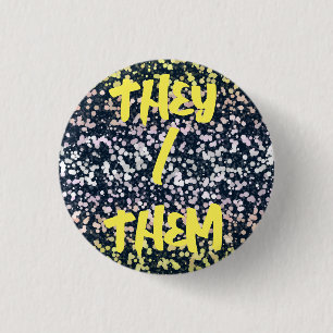 Quirky Cute Retro Boho Flora Pangender Pride Flag 1 Inch Round Button