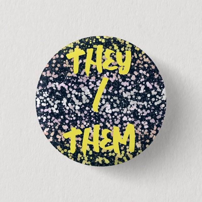 Quirky Cute Retro Boho Flora Pangender Pride Flag 1 Inch Round Button (Front)