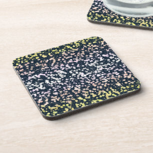 Quirky Cute Retro Boho Flora Pangender Pride Flag Coaster