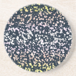 Quirky Cute Retro Boho Flora Pangender Pride Flag Coaster