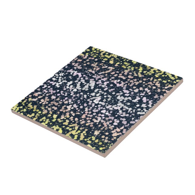 Quirky Cute Retro Boho Flora Pangender Pride Flag Tile (Side)
