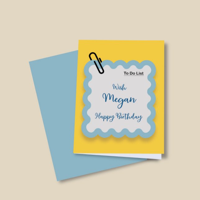 Quirky Cute To Do List Wishes Custom Greeting Card (Creator Uploaded)
