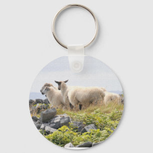 Quirky Designs - Sheep in a field Keychain