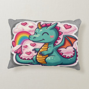 Quirky Dragon Delight Pillow Cover
