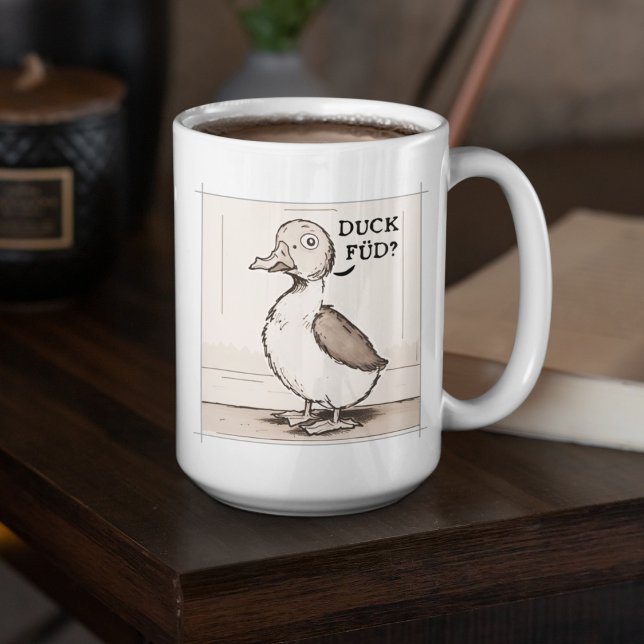 Quirky Duck Scandinavian Joke Cartoon Pastel   Coffee Mug (Creator Uploaded)
