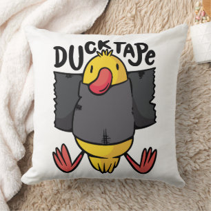 Quirky Duck Tape Wall Mount Throw Pillow