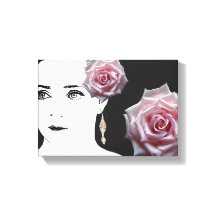 Quirky elegant girl face fashion illustration