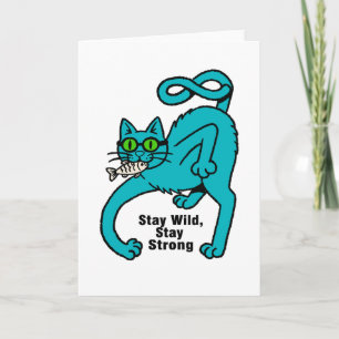 Quirky Expressive Cat Card