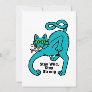 Quirky Expressive Cat Invitation