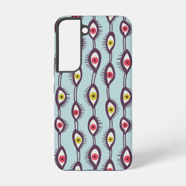 Quirky Eyes Weird Psychedelic Groovy Samsung Galaxy S22 Case (Back)