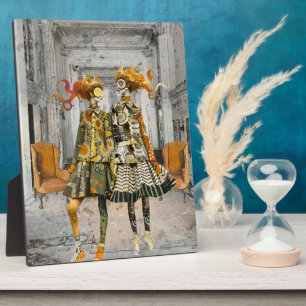 Quirky Fashionistas Surreal Art Plaque