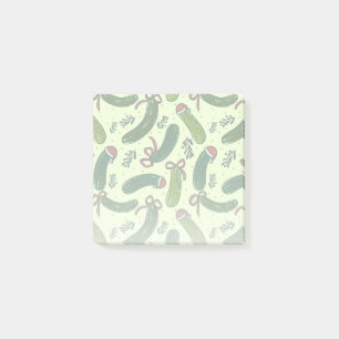 Quirky Festive Christmas Pickles Pattern Post-it Notes