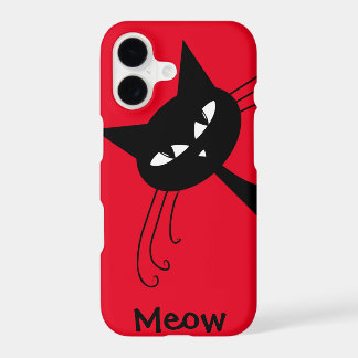 Quirky Funny Black Cat Feline