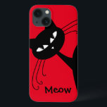 Quirky Funny Black Cat Feline iPhone 13 Case<br><div class="desc">This is a beautiful custom cat gift. This makes the perfect gift for any special occasion.</div>