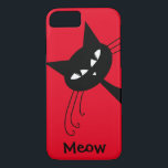 Quirky Funny Black Cat Feline Case-Mate iPhone Case<br><div class="desc">This is a beautiful custom cat gift. This makes the perfect gift for any special occasion.</div>