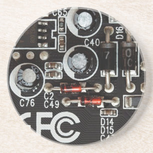 Quirky Geeks Circuit Board Graphic Coaster