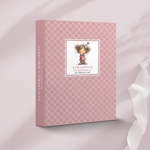 Quirky Girl 10th Birthday Pink memory album Binder