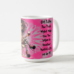 Quirky Girl Tattoo & Wine Truth Teller Mug