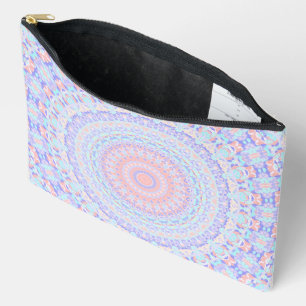 Quirky Groovy Eclectic Bohemian Pastel Mandala Accessory Pouch