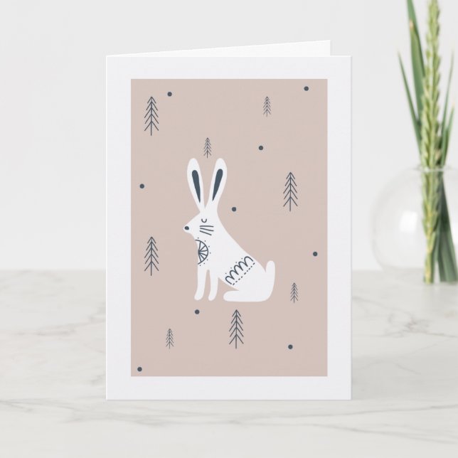 Quirky Hare Easter Card (Front)