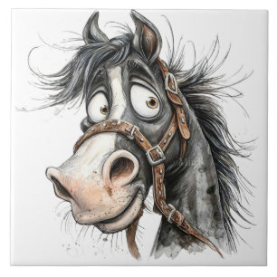 quirky horse tile