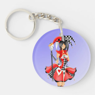 Quirky Jester and puppet king Keychain