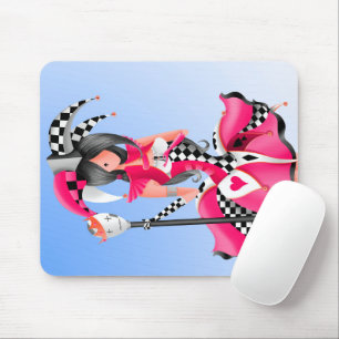 Quirky Jester and Puppet King Mouse Pad