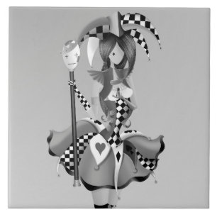 quirky jester and puppet King Tile