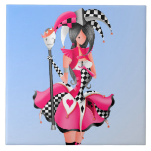 quirky jester and puppet King Tile