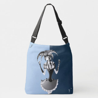 Quirky Jester Holding two Playing Cards  Crossbody Bag