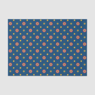 Quirky Jumbo Polka Dots on Navy Blue Tissue Paper
