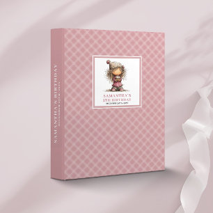 Quirky Kids 2nd Birthday Pink ring binder