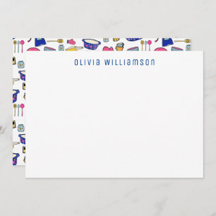 Quirky Kitchen Utentils Cake Maker, Chef Notecard