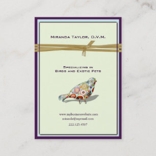 Quirky Little Colourful Bird Business Card