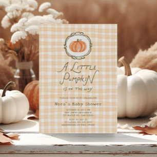 Quirky Little Pumpkin Baby Shower Invitation