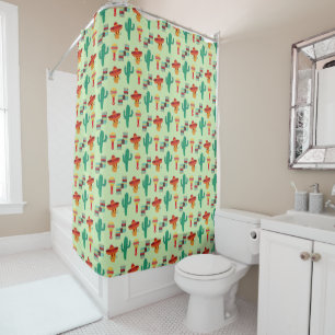 Quirky Mexican Cactus and Sombrero Pattern